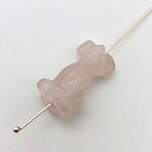 Faithful 2 Rose Quartz Hand Carved Dog Beads | 20x12x10mm | Pink - PremiumBead Alternate Image 5