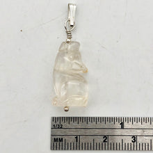 Load image into Gallery viewer, New Moon! Clear Quartz Wolf 925 Sterling Silver Pendant - PremiumBead Alternate Image 2
