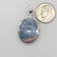 Load image into Gallery viewer, Turquoise Coral Sterling Silver Blossom Pendant | 1 1/4&quot; Long | Blue/Red |
