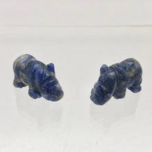 Load image into Gallery viewer, 2 Blue Rhino Hand Carved Rhinoceros Sodalite Beads | 20x13x8mm | Blue/White/Grey - PremiumBead Alternate Image 3
