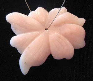 23.3 Carats Hand Carved Pink Peruvian Opal Flower Bead 10369BN - PremiumBead Primary Image 1