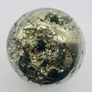 Pyrite Scry Crystal Round | Golden | Sphere | 50mm | 283g |