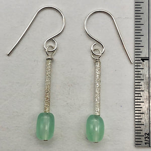Unique Gem Quality Chrysoprase & Sterling Silver Earrings | 1 1/2 inch long | - PremiumBead Alternate Image 7