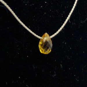 1 Natural Untreated Yellow Sapphire Faceted Briolette Bead - PremiumBead Alternate Image 6