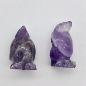 March of The Penguins Carved Amethyst Figurine | 21x12x11mm | Purple - PremiumBead Alternate Image 6