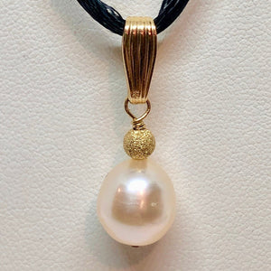 Tear-Drop FW Pearl & 14Kgf Pendant #5084K - PremiumBead Alternate Image 2