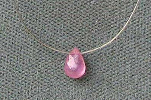 1 AAA Natural Brilliant Pink Sapphire .6cts Briolette Bead 5899D - PremiumBead Alternate Image 9