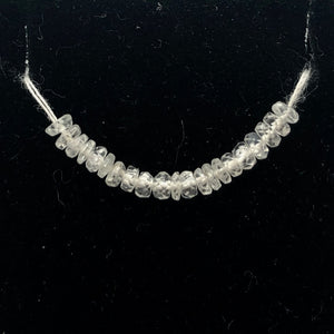 Dazzle 17cts White Sapphire Faceted 8 inch Bead Strand | 2.5x1.5-2x1mm | 3294HS - PremiumBead Alternate Image 3