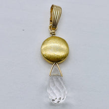 Load image into Gallery viewer, Quartz 14K Gold Filled Facetted Briolette | 1 3/4&quot; Long | Clear | 1 Pendant |
