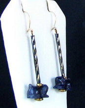 Load image into Gallery viewer, Hand Carved Sodalite Dog Puppy and 14Kgf Earrings 6142 - PremiumBead Alternate Image 2

