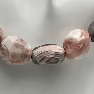 Botswana Agate Faceted Strand | 25x20x12 to 20x15x12mm | Pink | Nugget | 20 Bds| - PremiumBead Alternate Image 3
