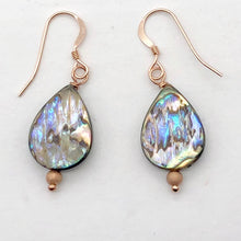 Load image into Gallery viewer, Abalone 14k Gold Filled Drop Earrings | 1 1/4&quot; Long | Rainbow |
