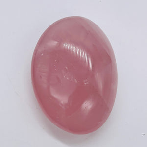 Rose Quartz Oval Meditation Worry Stone | 53x47x25mm | Pink | 1 Stone |