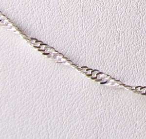 Shimmering Sterling Silver Singapore 8" Bracelet 10003B - PremiumBead Primary Image 1