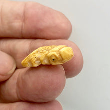 Load image into Gallery viewer, Carved Koi Gold Fish Waterbuffalo Bone Beads| 24x12x7mm| Beige | Fish | 2 Beads| - PremiumBead Alternate Image 4
