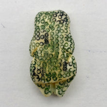 Load image into Gallery viewer, Waterbuffalo Bone Frog | 28x15x7mm | Green/Cream | 1 Bead - PremiumBead Alternate Image 3
