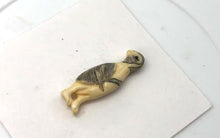 Load and play video in Gallery viewer, Waterbuffalo Bone Tuxedo Penguin | 32x11x6.5mm | Cream/Black | 1 Bead
