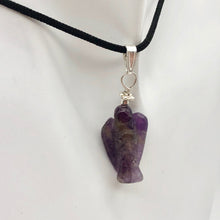 Load image into Gallery viewer, On the Wings of Angels Amethyst Sterling Silver 1.5&quot; Long Pendant 509284AMS - PremiumBead Alternate Image 2
