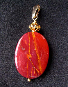 Fabulous Mookaite 30x20mm Oval 14k Gold Filled Pendant, 2 1/8 inches 506765D - PremiumBead Alternate Image 10