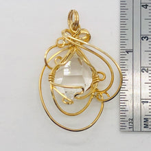 Load image into Gallery viewer, Herkamer Diamond 14K Gold Filled Wire Wrap Drop Pendant | 1 1/2&quot; Long| Clear| 1
