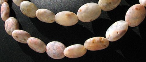 4 Speckled Peach Chalcedony Oval Beads 9159 - PremiumBead Primary Image 1