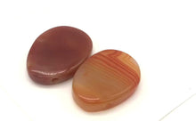 Load and play video in Gallery viewer, Red Carnelian Briolette Pendant Beads! | 35x25mm | multi-Hue | Drop | 2 Beads |
