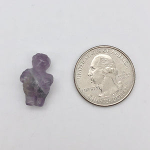 2 Hand Carved Amethyst Goddess of Willendorf Beads | 20x9x7mm | Purple - PremiumBead Alternate Image 5