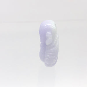 23cts Hand Carved Buddha Lavender Jade Pendant Bead | 20.5x14.5x9.5mm | Lavender - PremiumBead Alternate Image 4