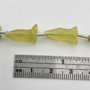 2 Lovely Carved Serpentine Jade Trumpet Flower Beads | 2 Beads | 16x10mm |8921 - PremiumBead Alternate Image 4