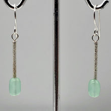 Load image into Gallery viewer, Unique Gem Quality Chrysoprase &amp; Sterling Silver Earrings | 1 1/2 inch long | - PremiumBead Alternate Image 5

