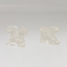 Load image into Gallery viewer, 2 Soaring Carved Clear Quartz Eagle Beads | 22x16x13mm | Clear - PremiumBead Alternate Image 6
