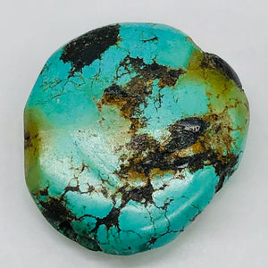 Natural Turquoise Nugget Focus Master 31cts Bead | 25x22x7mm | Blue Brown | 1|