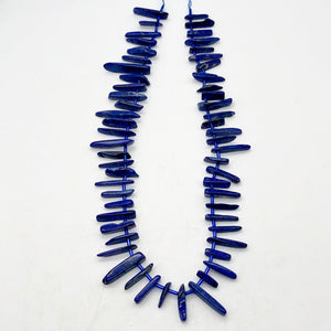 Stunning Natural Lapis Pendant Bead Strand | 15x3x5 to 28x4x5mm | Blue | 58 bds| - PremiumBead Alternate Image 4