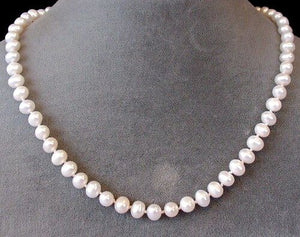 Adjustable 16 to 19 inch Creamy White FW Pearl and 14Kt Gf Necklace 200038 - PremiumBead Alternate Image 2