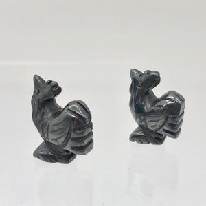 2 Cute Carved Hematite Rooster Beads | 21x16x7.5mm | Graphite - PremiumBead Alternate Image 3