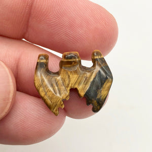 2 Hand Carved Tiger's Eye Bat Beads | 20x12.5x5mm | Golden Brown - PremiumBead Alternate Image 8