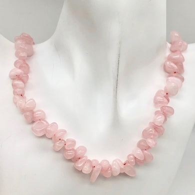 Rose Quartz Nugget Bead Strand! | 4x7x5mm to 7x12x9mm| Pink | Nugget | 90 beads| - PremiumBead Primary Image 1