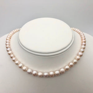 Lovely Natural Peach Freshwater Pearl 16" Strand Graduated 5mm to 8mm 110811C - PremiumBead Primary Image 1