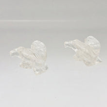 Load image into Gallery viewer, 2 Soaring Carved Clear Quartz Eagle Beads | 22x16x13mm | Clear - PremiumBead Alternate Image 5
