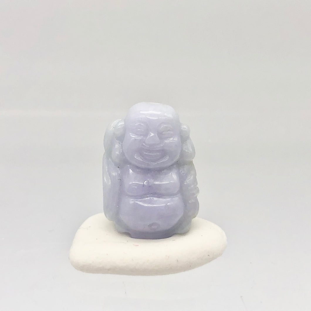26cts Hand Carved Buddha Lavender Jade Pendant Bead | 21x14x9.5mm | Lavender - PremiumBead Primary Image 1