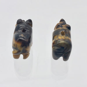 2 Tiger Eye Hand Carved Rhinoceros Beads, 21x13x10mm, Golden 009275TE | 21x13x10mm | Golden - PremiumBead Alternate Image 11