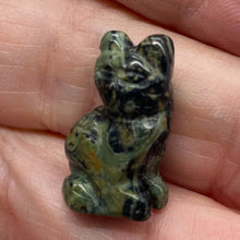 Load image into Gallery viewer, Adorable! 2 Kambaba Jasper Sitting Cat Beads
