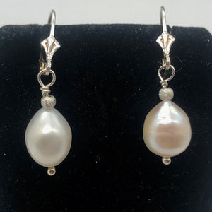 Gorgeous Natural Pearl Solid Sterling Silver Earrings - PremiumBead Alternate Image 3