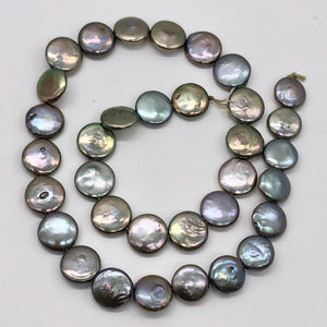 Shimmer Silvery Platinum FW Coin Pearl Strand 109447