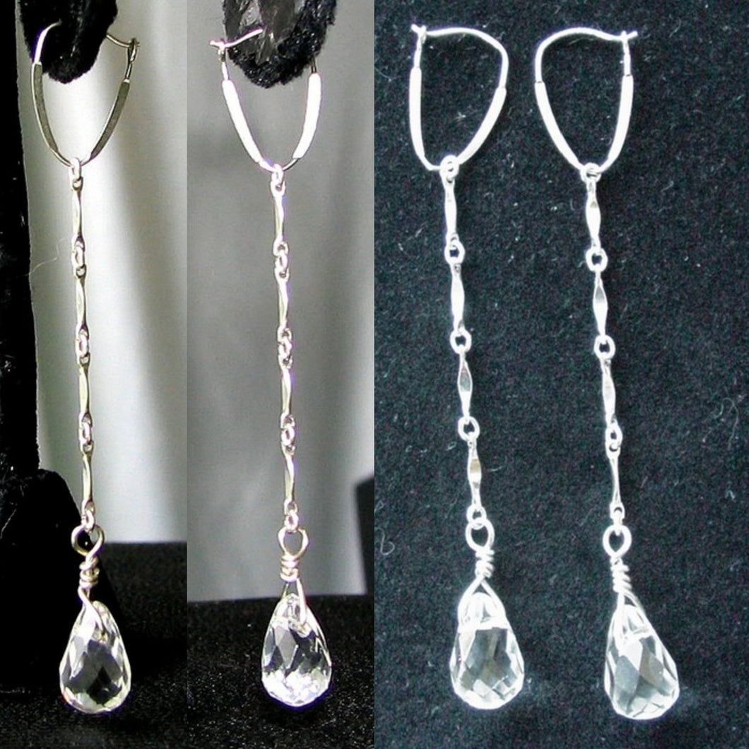 Sparkling Quartz Solid Sterling Silver Earrings 300031 - PremiumBead Primary Image 1