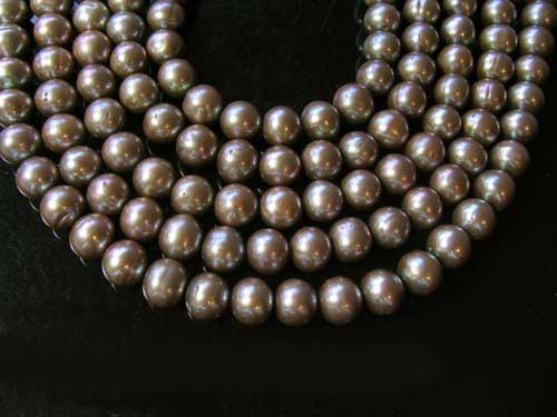 3 Breathtaking Champagne 8mm to 9mm Pearls 2376 - PremiumBead Primary Image 1