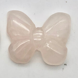 Fluttering Rose Quartz Butterfly Figurine/Worry Stone | 21x18x7mm | Pink - PremiumBead Primary Image 1