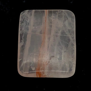 Quartz Orange Rectangular Pendant Bead | 40x30x6mm | 1 Bead |