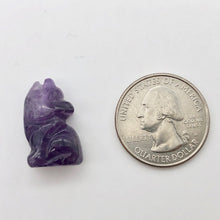Load image into Gallery viewer, Howling 2 Carved Amethyst Wolf / Coyote Beads | 21x11x8mm | Purple - PremiumBead Alternate Image 3
