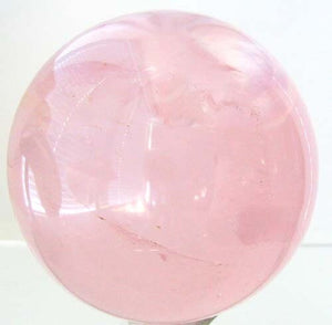 Grand Huge Natural Rose Quartz Crystal 2 5/8 inch Sphere 7697 - PremiumBead Alternate Image 2